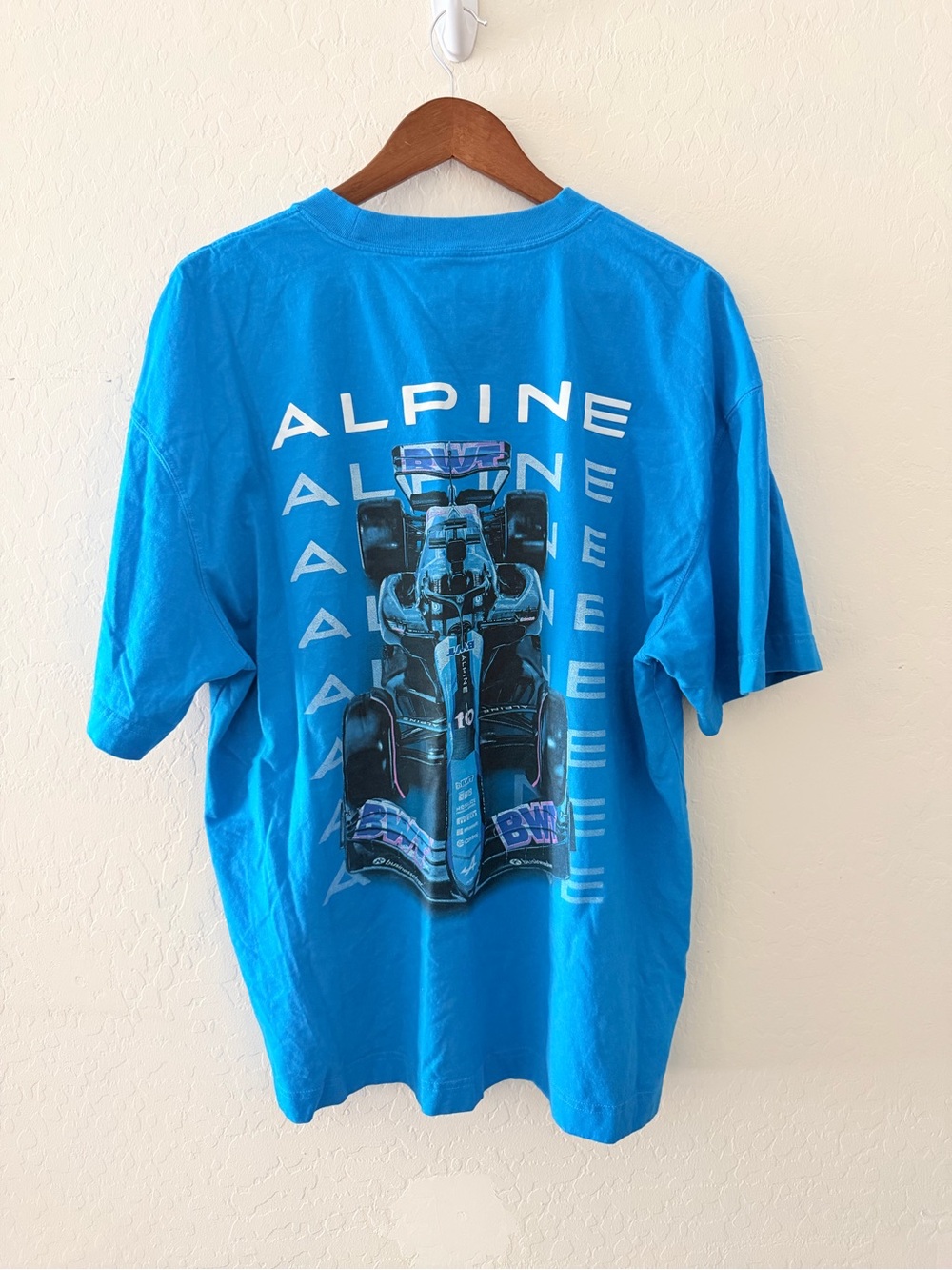 Hollister BWT Alpine F1 Team Formula 1 Graphic T-Shirt Blue XL Boxy Fit